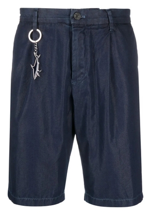 Paul & Shark logo-charm denim bermuda shorts - Blue