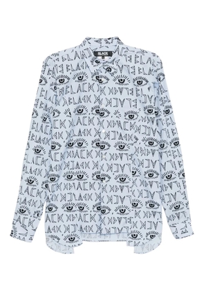 Black Comme Des Garçons cut collar shirt - Blue