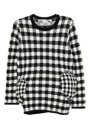 Comme Des Garçons checked jumper - Black