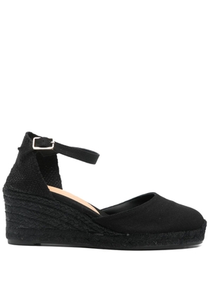 Castañer ankle strap wedge espadrilles - Black