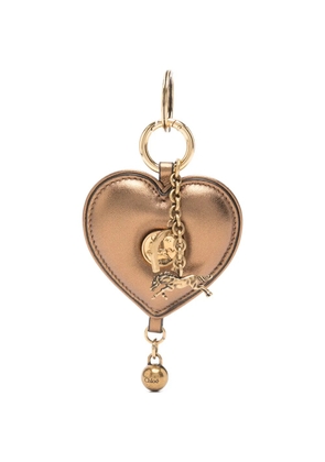 Chloé heart-shape keyring - Gold