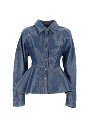 GANNI peplum shirt - Blue