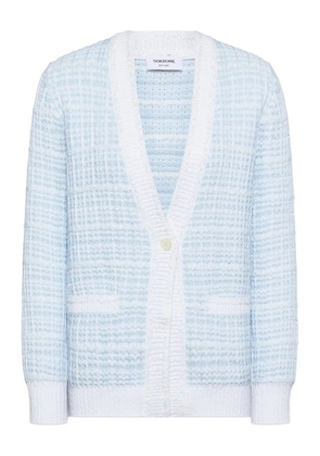 Thom Browne tuck stitch elongated cardigan - Blue