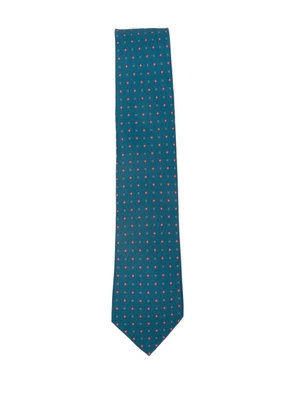 Errico Formicola floral-pattern silk tie - Blue