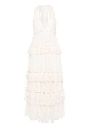 Philosophy Di Lorenzo Serafini V-neck lace midi dress - Neutrals