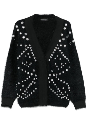 Loulou crystal-embellished cardigan - Black
