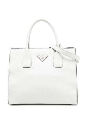 Prada Pre-Owned 2000-2025 Vitello Daino Open Convertible Tote satchel - White