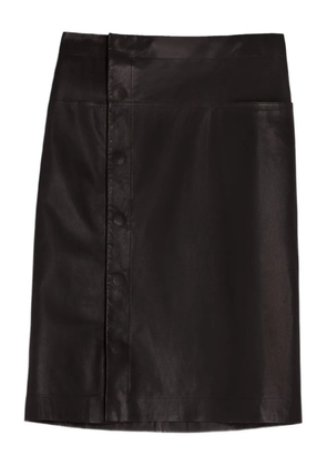 LEMAIRE snap-fastening leather skirt - Black