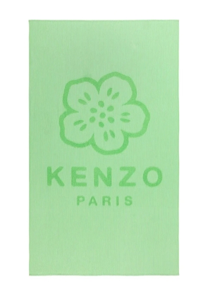 Kenzo flower-logo striped towel - Green