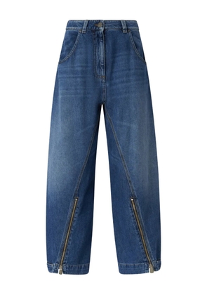 PINKO zip washed denim jeans - Blue