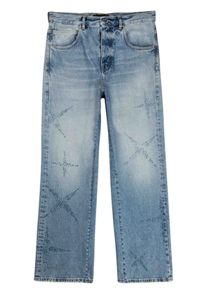 Purple Brand rhinestone-embellished straight-leg jeans - Blue