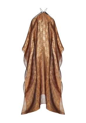 Taller Marmo metallic tassel dress - Brown