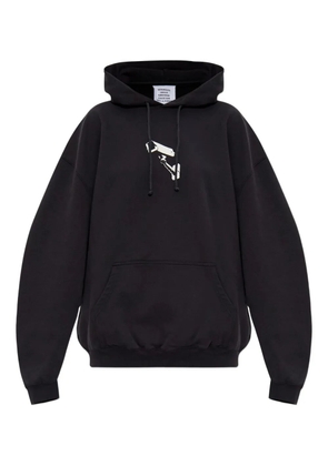 VETEMENTS camera-print hooded sweatshirt - Black