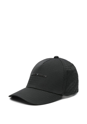 Emporio Armani logo-plaque baseball cap - Black