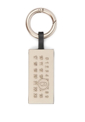 MM6 Maison Margiela stitched-leather key ring - Silver