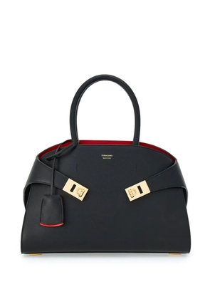 Ferragamo small Hug leather tote bag - Black