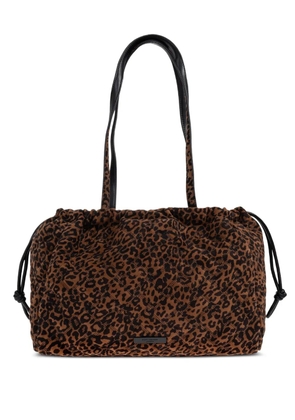 Kurt Geiger London Kensington leopard-print quilted tote bag - Brown