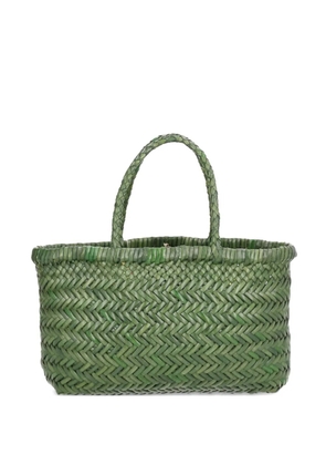 DRAGON DIFFUSION braided-woven tote bag - Green