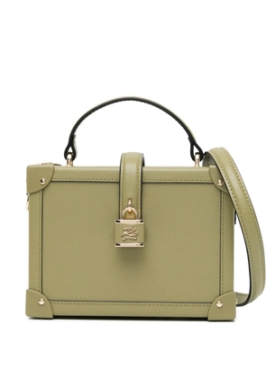 Karl Lagerfeld Autograph padlock trunk bag - Green