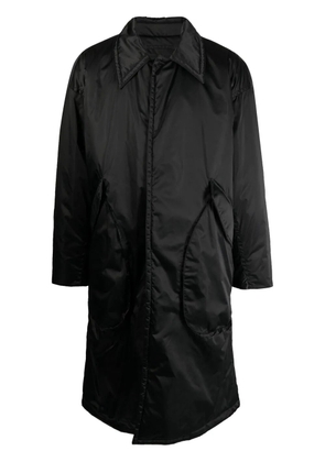 SONGZIO ruched-detail knee-length jacket - Black