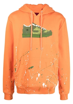 Mostly Heard Rarely Seen 8-Bit Green Louis long-sleeve hoodie - Orange