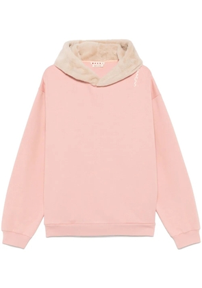 Marni faux fur-detailed hoodie - Pink