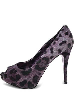 Dolce & Gabbana Pre-Owned 2024 115mm leopard-print pumps - Purple