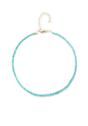 Mateo 14K yellow gold Round turquoise bracelet - Blue