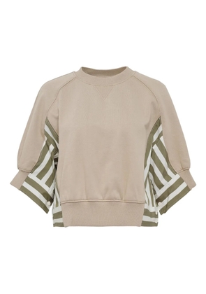 3.1 Phillip Lim striped-panel sweatshirt - Neutrals