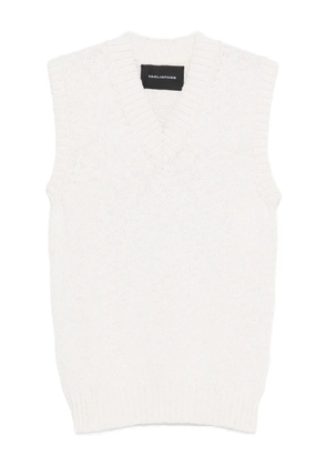 Tagliatore V-neck knitted vest - Neutrals