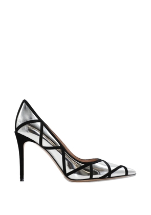 Gianvito Rossi point-toe metallic heeled pumps - Silver