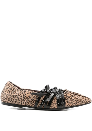 Ash Brenda animal-print ballet flats - Neutrals
