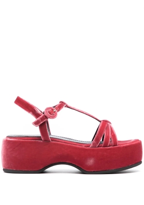 Nicole Saldaña Lily 60mm velvet sandals - Pink
