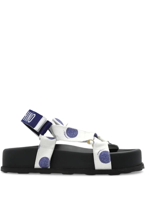 Moschino dot-print sandals - White