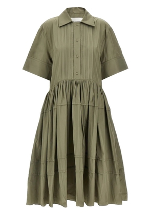 Jil Sander pleated shirt dress - Green