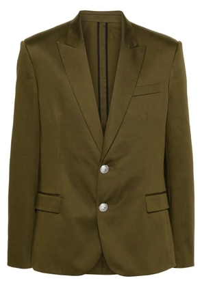 Balmain cotton single-breasted blazer - Green