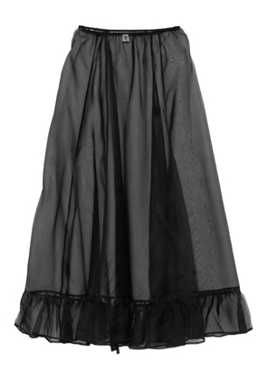 The Garment ruffled silk midi skirt - Black