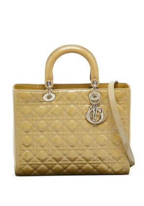 Christian Dior Pre-Owned large Lady Dior leather tote bag - Neutrals