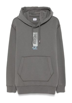 C.P. Company cotton fleece hoodie - Grey