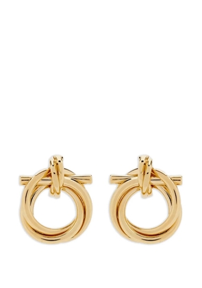Ferragamo circular torchon knot earrings - Gold