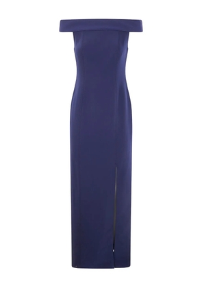 Lauren Ralph Lauren off-shoulder split dress - Blue