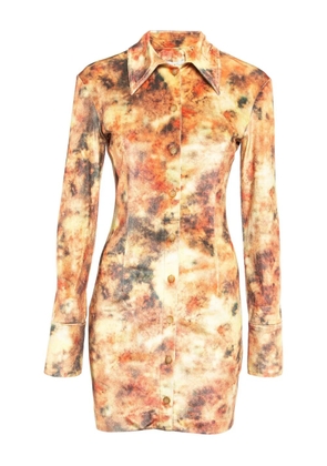 Nanushka velvet mini dress - Orange