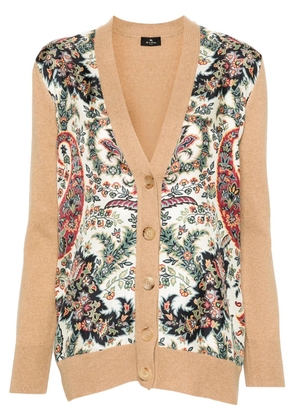 ETRO floral-print cardigan - Neutrals