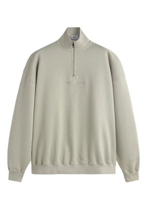 LES HÉRITIERS logo quarter zip sweatshirt - Neutrals