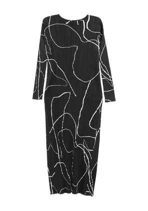 Pleats Please Issey Miyake plissé-effect midi dress - Black