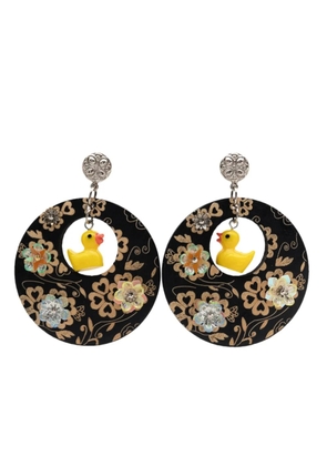 Amir Slama Bijoux charm-appliqué drop earrings - Black