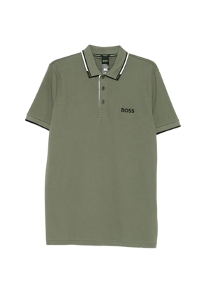 BOSS logo-detail polo shirt - Green