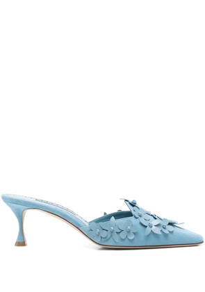 Manolo Blahnik 50mm Harnes mules - Blue