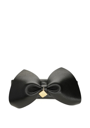 Ferragamo satin leather hair clip - Black