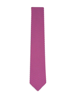 Ferragamo pilican-pattern tie - Red